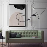 A La Mode Studio Taupe Hex II Canvas Wall Art