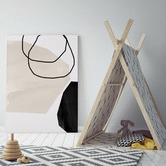 A La Mode Studio Taupe Hex I Canvas Wall Art