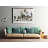 A La Mode Studio Beach Hut Canvas Wall Art