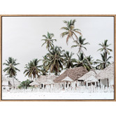A La Mode Studio Beach Hut Canvas Wall Art