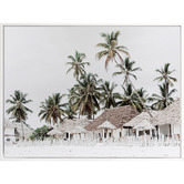 A La Mode Studio Beach Hut Canvas Wall Art