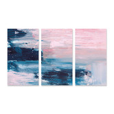 A La Mode Studio Blush Stretched Canvas Wall Art Triptych