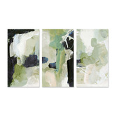 A La Mode Studio Lush Stretched Canvas Wall Art Triptych