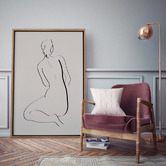 A La Mode Studio Feminine Lines II Canvas Wall Art