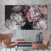 A La Mode Studio Peonies 3 Piece Canvas Print | Temple & Webster