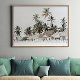 A La Mode Studio Beach Hut Canvas Wall Art