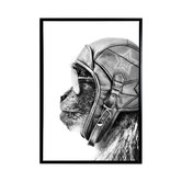 A La Mode Studio Aviator Monkey Framed Canvas Wall Art