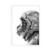 A La Mode Studio Aviator Monkey Framed Canvas Wall Art