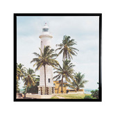 A La Mode Studio Lighthouse Vacation Framed Canvas Wall Art