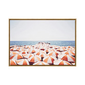 A La Mode Studio Orange Creamsicle Framed Canvas Wall Art