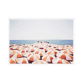 A La Mode Studio Orange Creamsicle Framed Canvas Wall Art