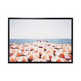 A La Mode Studio Orange Creamsicle Framed Canvas Wall Art