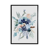 A La Mode Studio Blue Blooms II Framed Canvas Wall Art