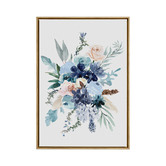 A La Mode Studio Blue Blooms II Framed Canvas Wall Art