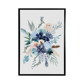 A La Mode Studio Blue Blooms II Framed Canvas Wall Art