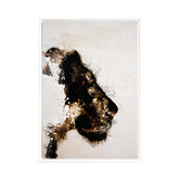 A La Mode Studio Lioness Contour Framed Canvas Wall Art