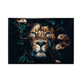 A La Mode Studio Lion Framed Canvas Wall Art