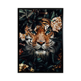 A La Mode Studio Tiger Framed Canvas Wall Art