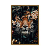 A La Mode Studio Tiger Framed Canvas Wall Art