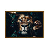 A La Mode Studio Lion Framed Canvas Wall Art