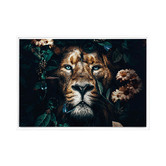 A La Mode Studio Lion Framed Canvas Wall Art