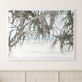 A La Mode Studio Pandanus II Framed Canvas Wall Art