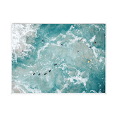 A La Mode Studio Surf&#039;s Up Framed Canvas Wall Art