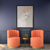 A La Mode Studio Cockatoo Tango Framed Canvas Wall Art