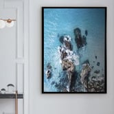 A La Mode Studio On the Rocks Framed Canvas Wall Art