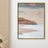 A La Mode Studio Sunset Beach Framed Canvas Wall Art