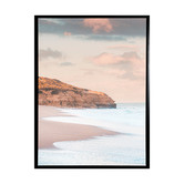 A La Mode Studio Sunset Beach Framed Canvas Wall Art