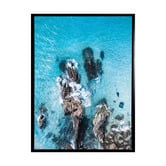 A La Mode Studio On the Rocks Framed Canvas Wall Art