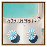 A La Mode Studio Summer Blues Framed Canvas Wall Art