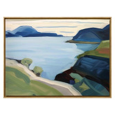 A La Mode Studio Ocean Hillsides Framed Canvas Wall Art