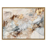 A La Mode Studio Marble Gold Framed Canvas Wall Art