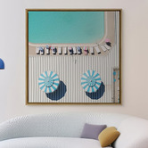 A La Mode Studio Summer Blues Framed Canvas Wall Art