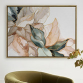 A La Mode Studio A Quiet Bloom Framed Canvas Wall Art