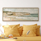 A La Mode Studio Beach Cliff I Framed Canvas Wall Art