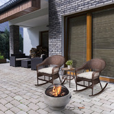 Bay Shore Living Round Stone Fire Pit