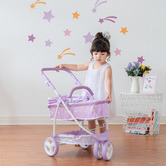 Bay Shore Living Olivia&#039;s Little World Princess Twinkle Stars 2-in-1 Baby Doll Stroller