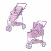 Bay Shore Living Olivia&#039;s Little World Princess Twinkle Stars 2-in-1 Baby Doll Stroller