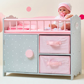 Bay Shore Living Shanon Polka Dots Baby Doll Crib
