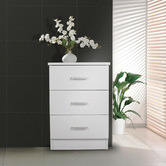Mikasa Furniture Grace 3 Drawer Bedside Table