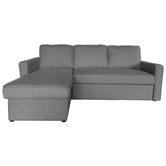 Dark Grey Walter 3 Seater Sofa Bed with Storage | Temple & Webster