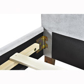 Mikasa Furniture Light Grey Pollino Velvet Bed