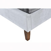 Mikasa Furniture Light Grey Pollino Velvet Bed