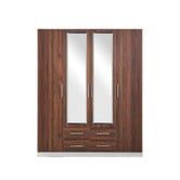 Mikasa Furniture Talinis 4 Door 4 Drawer Mirrored Wardrobe