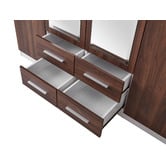 Mikasa Furniture Talinis 4 Door 4 Drawer Mirrored Wardrobe