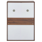 Mikasa Furniture Walnut Brown Etienne Shoe Cabinet