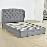Mikasa Furniture Grey Boston Upholstered Bed